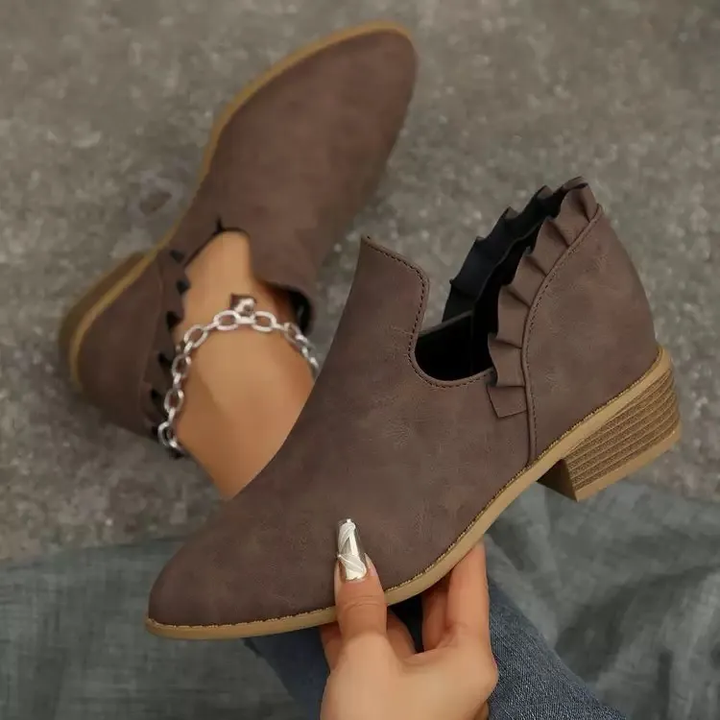 Veredah - Botines Modernos Con Volantes
