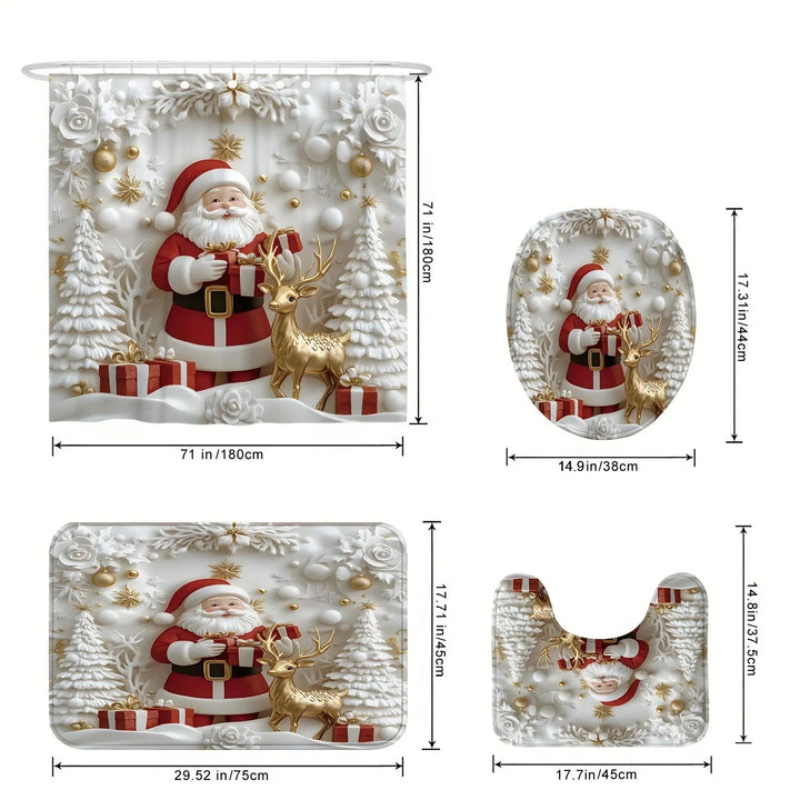 MerryBath - Alfombras de Baño y Cortinas de ducha Para las Fiestas