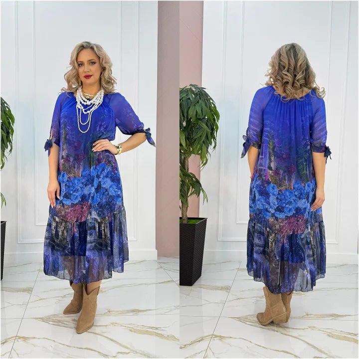Akarsha - Vestido Elegante de Manga Corta