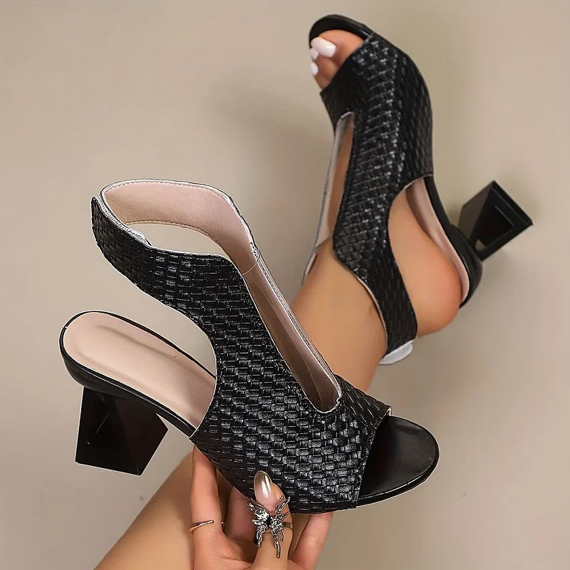 Dunnia - Elegantes Zapatos de Tacón Con Tiras Entrecruzadas
