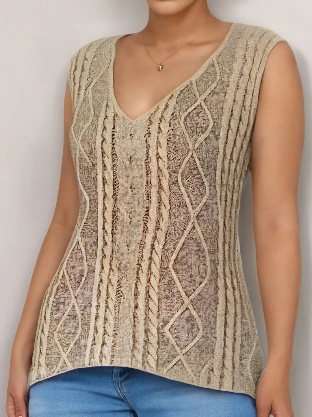 Juno - Top Informal Sin Mangas Con Cuello En V