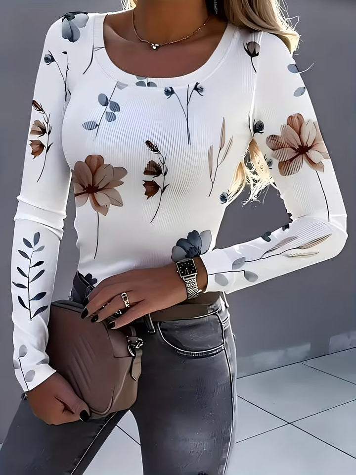 Rabiye - Top Con Estampado Floral Y Cuello Cuadrado