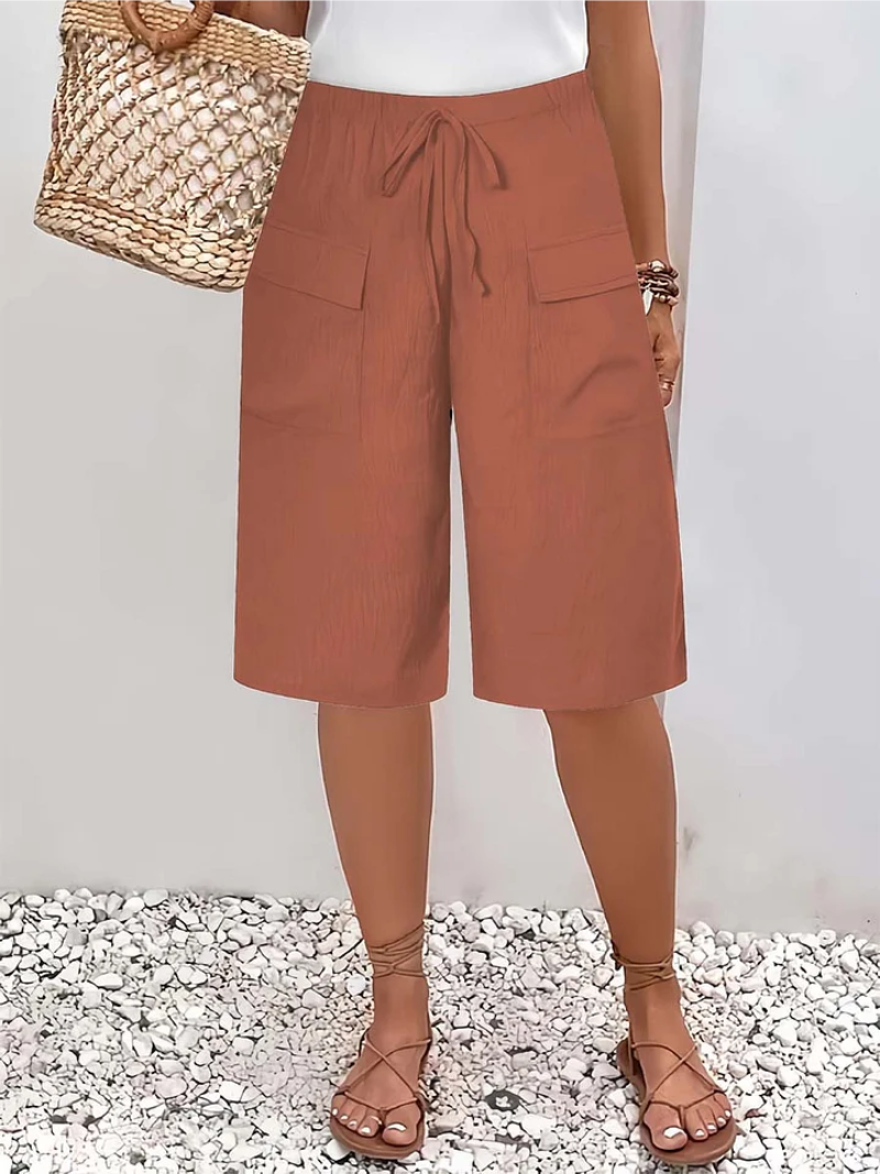 Lisanne - Pantalones Cortos Con Cintura Elástica