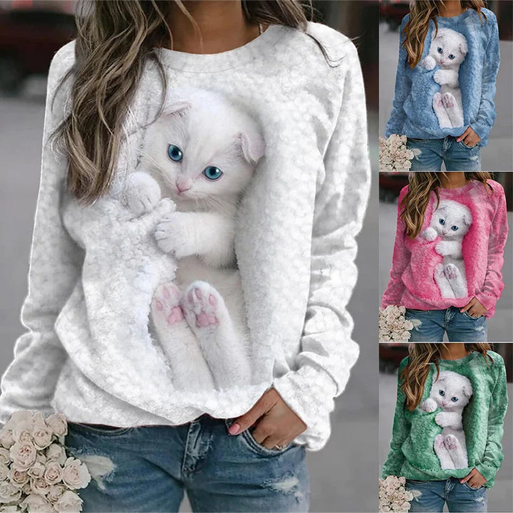 Gaby - Sudadera De Manga Larga Con Estampado De Gatos