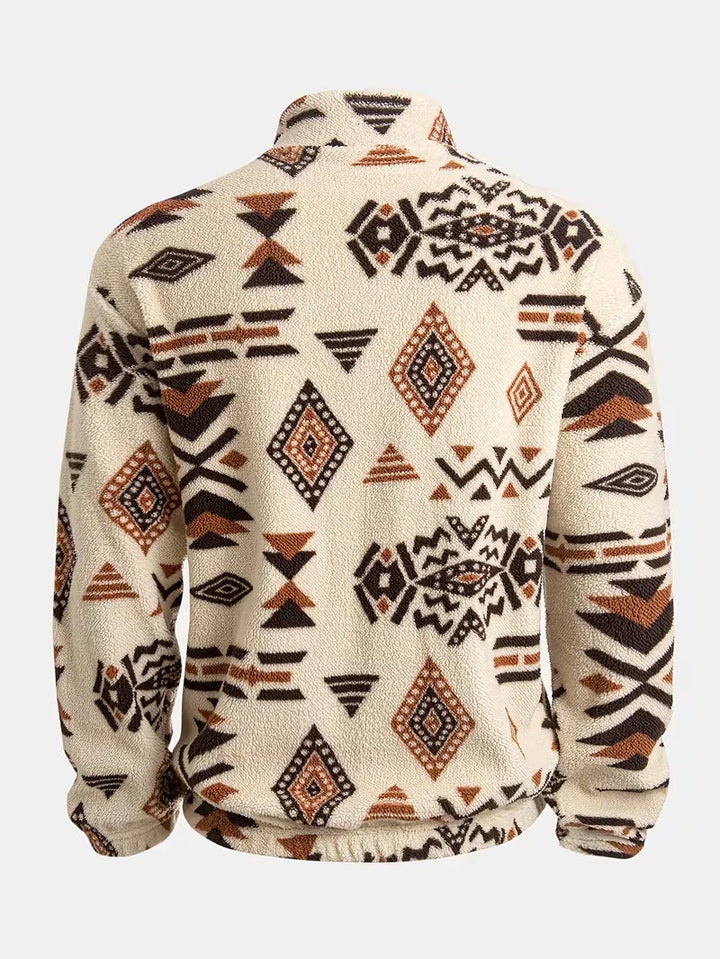 Witker - Sudadera Étnica De Felpa Con Cuello Alto