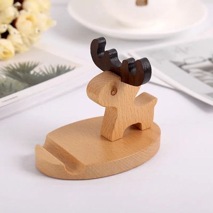 Woodstand - Soporte para Teléfono Móvil de Madera Hecho a Mano