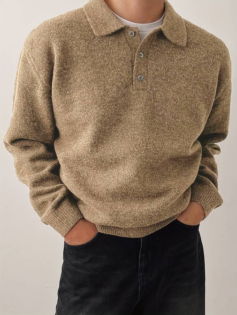 Eliran - Elegante Jersey de Manga Larga Con Cuello Alto