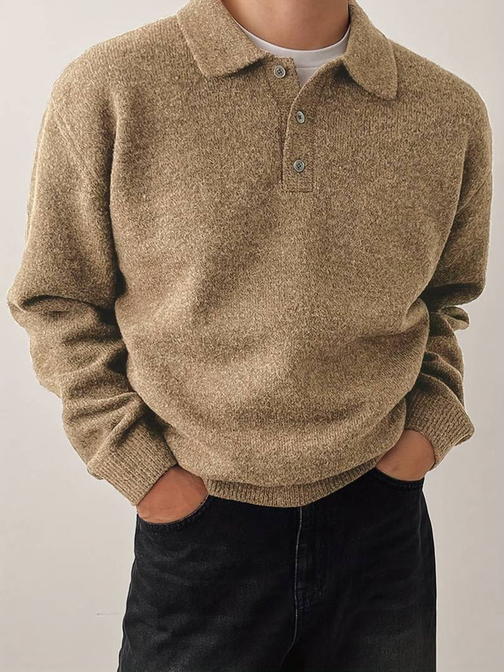Eliran - Elegante Jersey de Manga Larga Con Cuello Alto