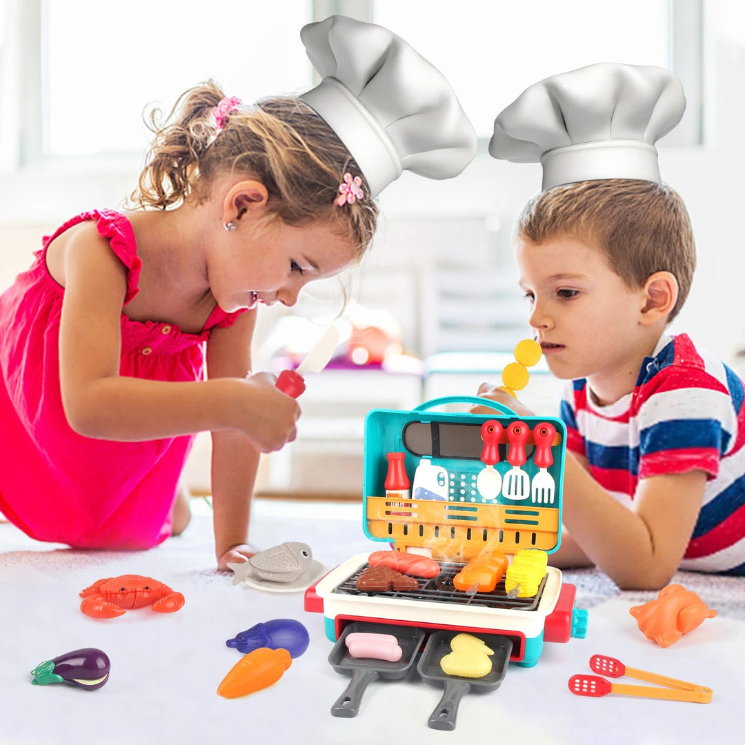 GrillSplash - Juego de Barbacoa Simulada Para Niños Con luz de Aspersión