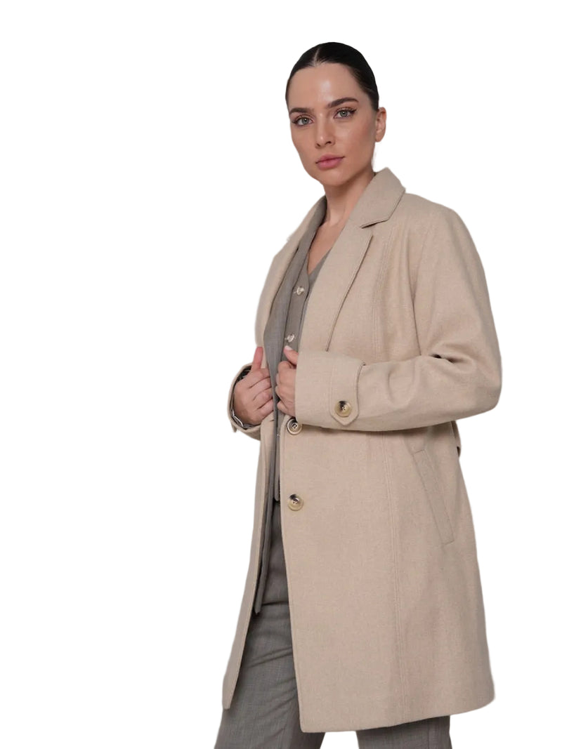 Iseult - Elegante Abrigo Con Cinturón Para Atar