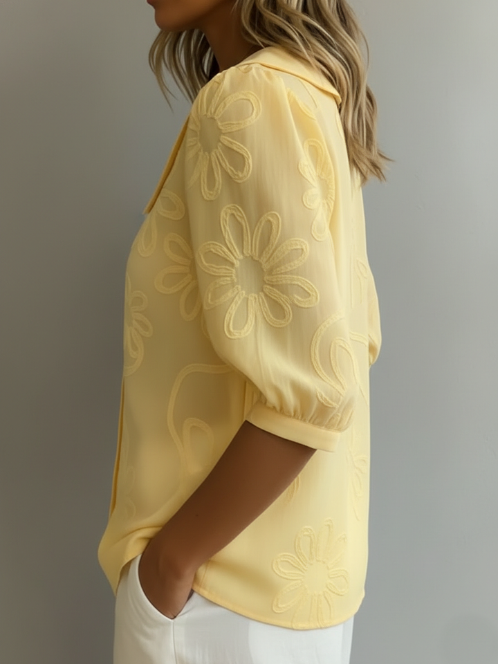 Blerta - Blusa Floral Con Elegancia Natural