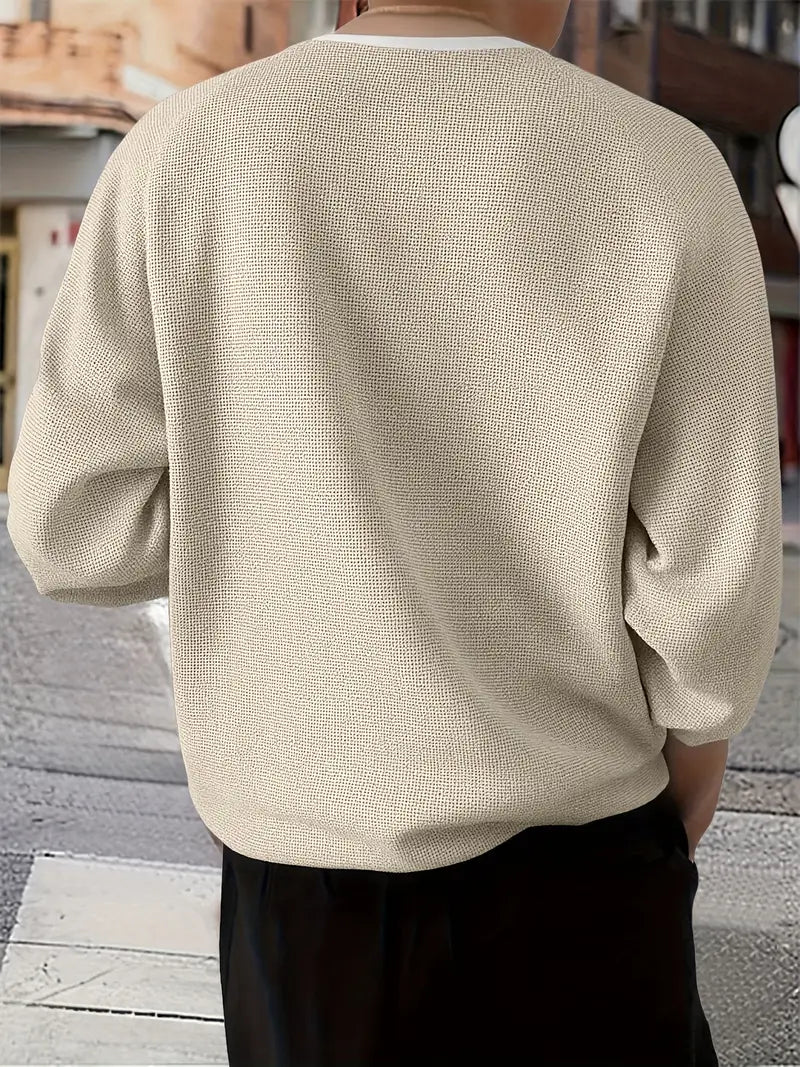 Brogan - Camisa Henley De Manga Larga y Corte Holgado