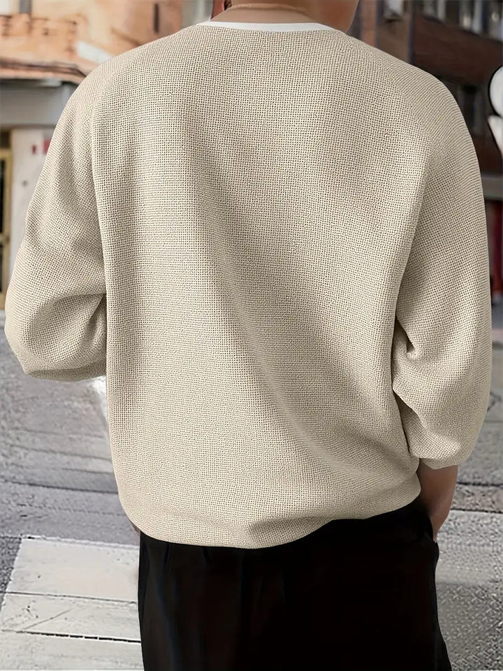 Brogan - Camisa Henley De Manga Larga y Corte Holgado