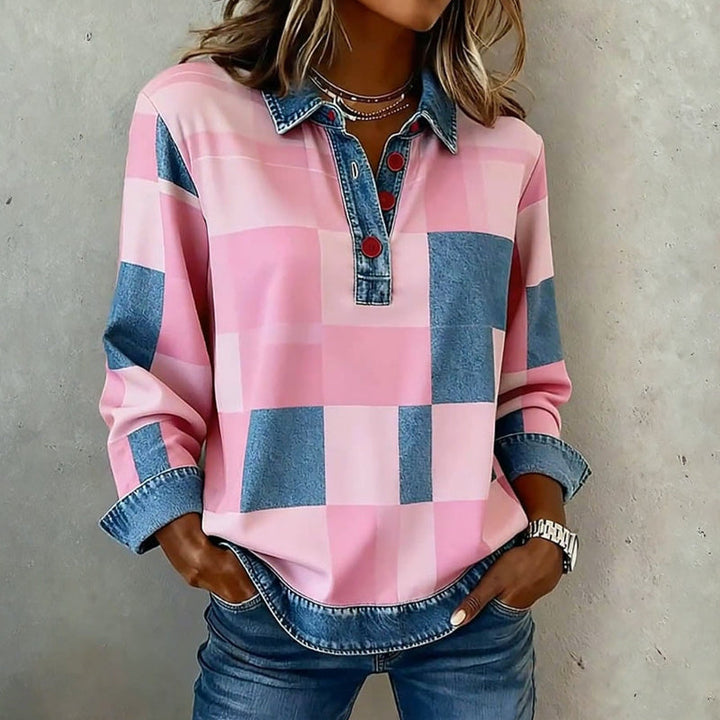 Marieke - Sudadera Vintage a Cuadros