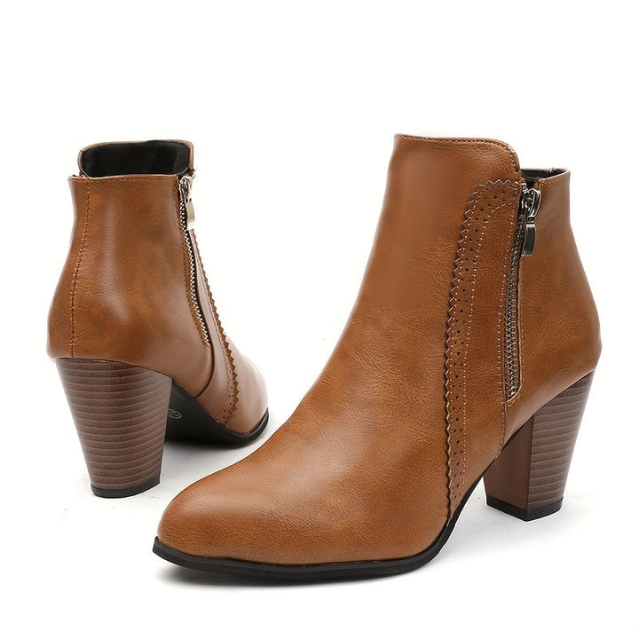 Zofie - Sandalia Elegante De Tacón Alto Con Cremallera Lateral