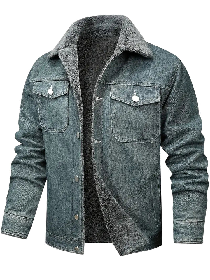 Geoffroy - Chaqueta Vaquera Vintage Con Forro Polar