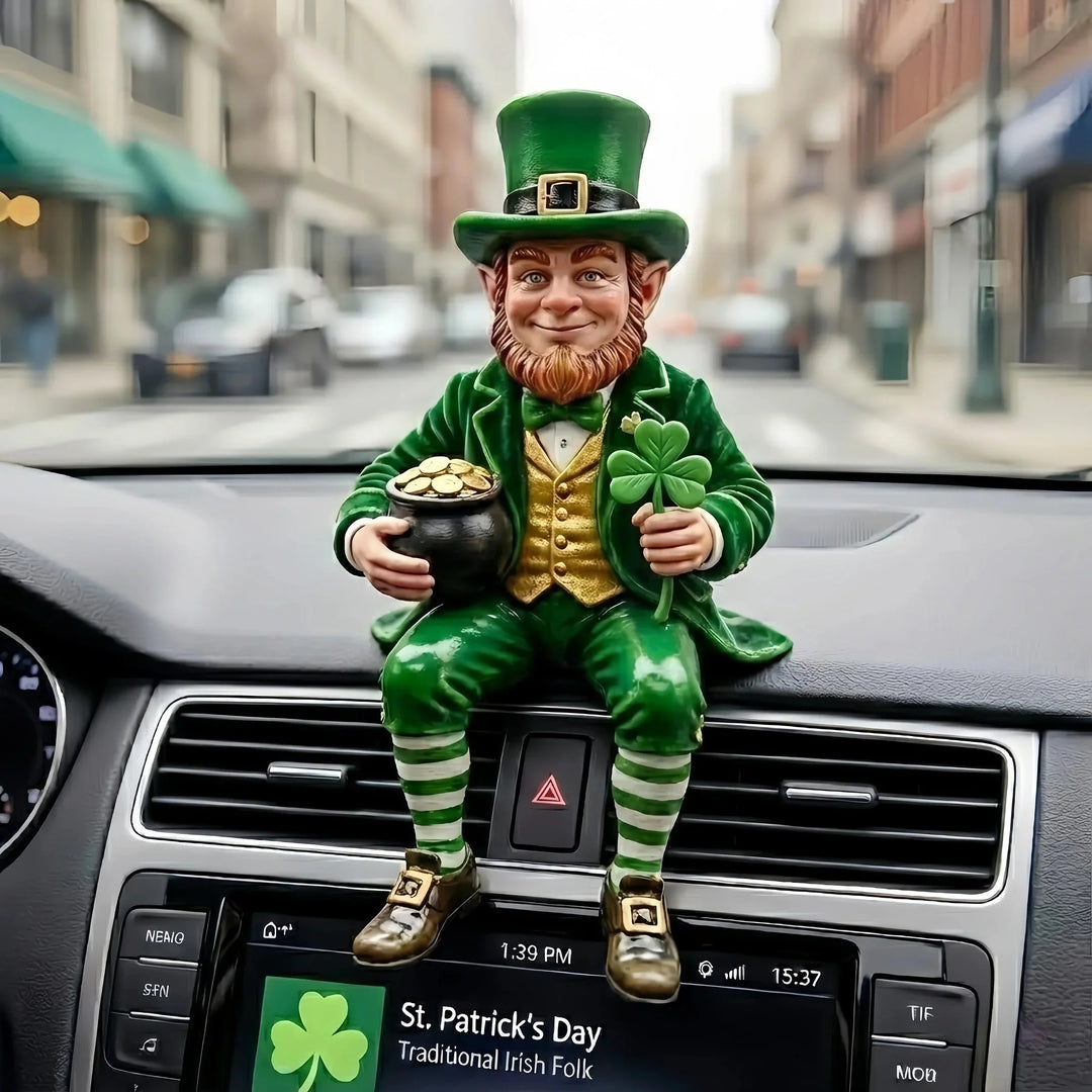 IrishFortune - Figurita Decorativa de Duende del Día de San Patricio