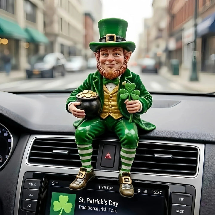 IrishFortune - Figurita Decorativa de Duende del Día de San Patricio