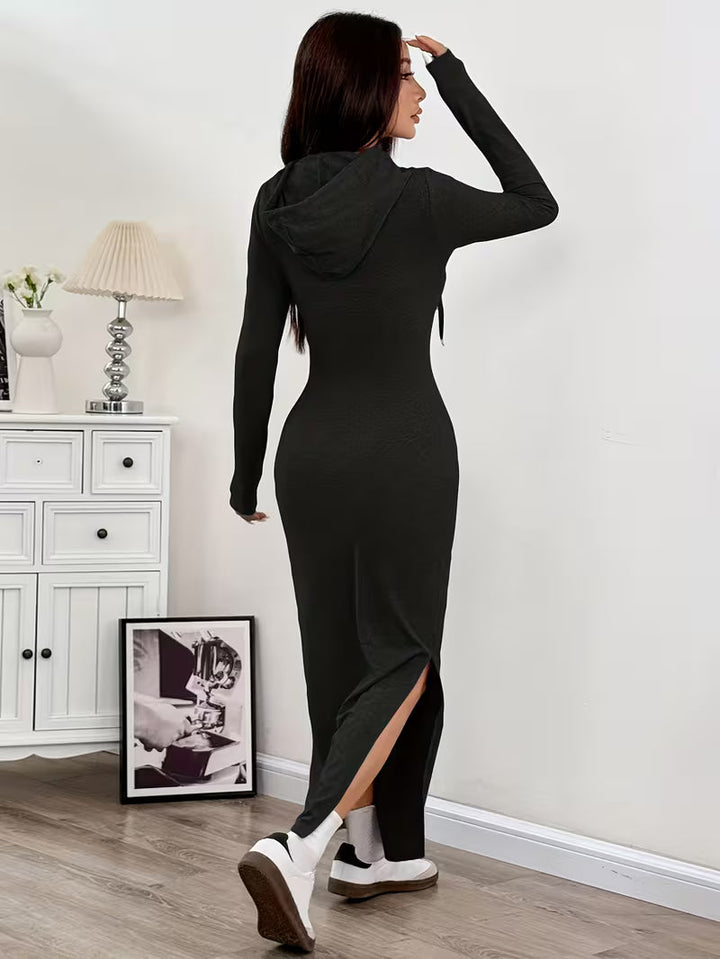 Dahye - Vestido Largo De Manga Larga Con Capucha