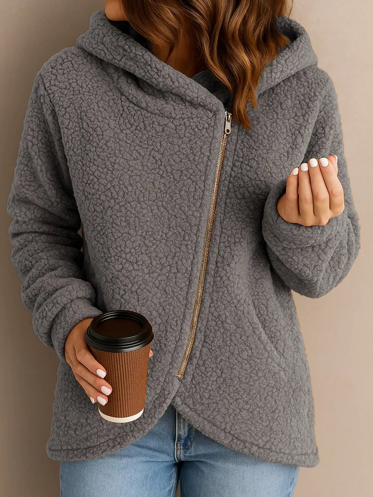 Wendie - Sudadera Con Capucha y Cremallera De Felpa Sherpa