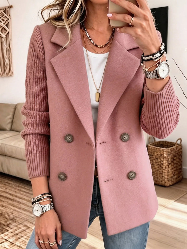 Winchell - Chaqueta De Otoño Elegante Con Mangas De Punto