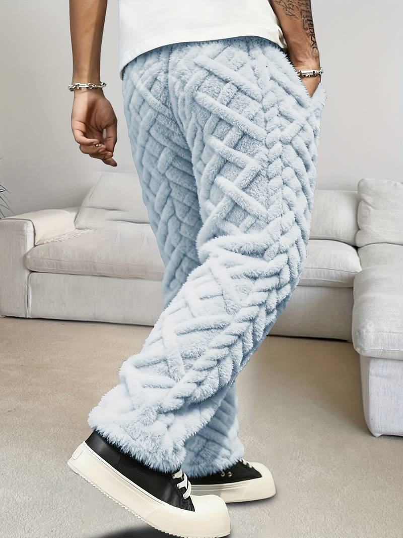 Zecharia - Pantalón Con Estampado Geométrico y Cintura Elástica