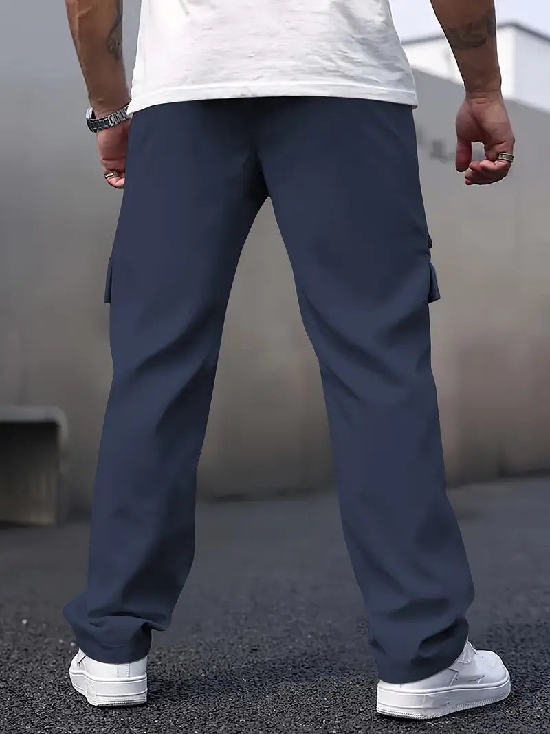 Thaddeus - Pantalones Carga Informales Con Cordón En La Cintura
