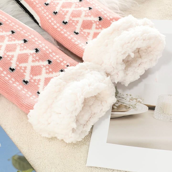 Ellena - Pantuflas de Cachemira Ultra Gruesas Calcetines de Casa