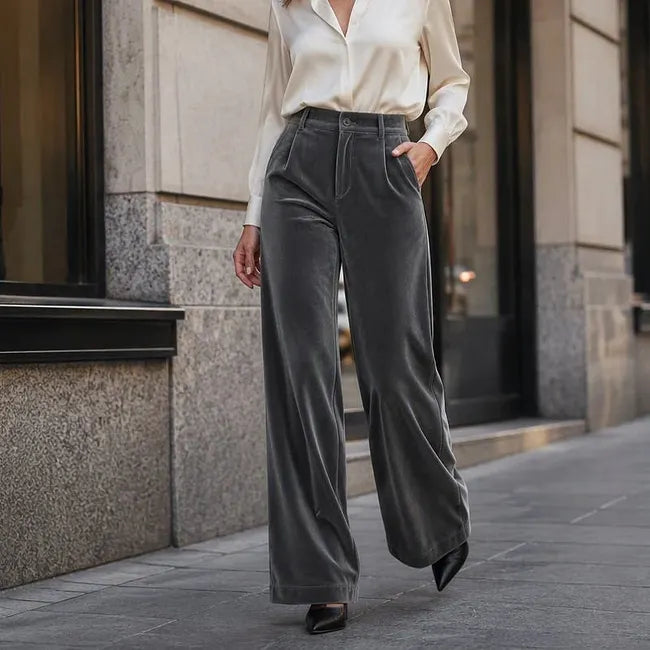 Jana - Pantalón De Pierna Ancha Y Cintura Alta