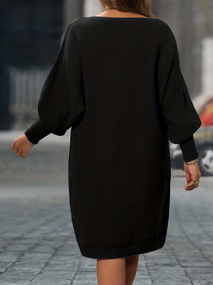 Enkeleida - Vestido De Invierno Con Estampado Geométrico En Forma De Rombo