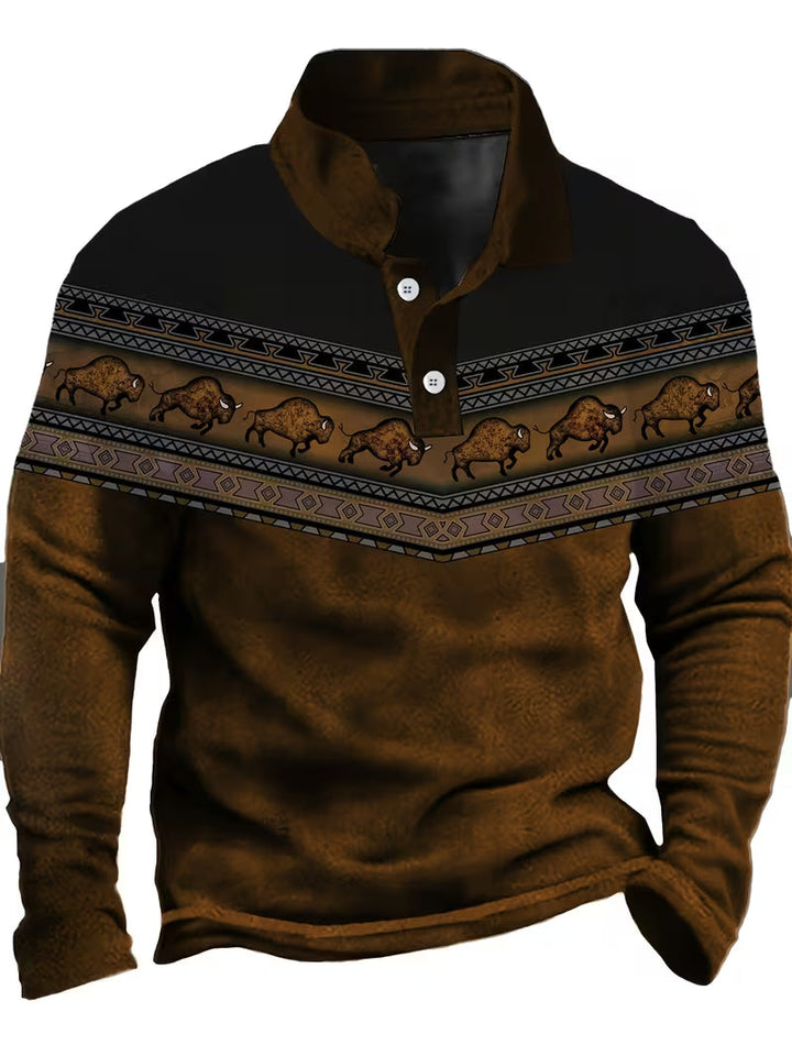 Tamas - Polo Informal Vintage Con Estampado 3D En Color