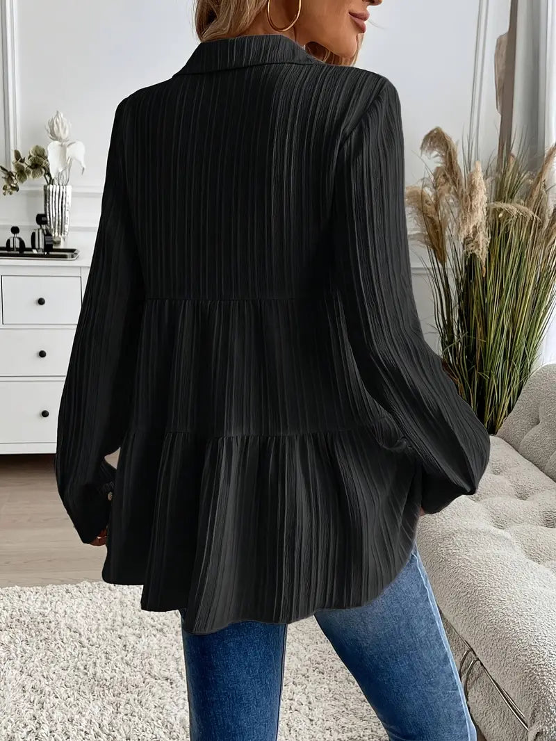Majlinda - Elegante Camisa De Manga Larga Con Botones