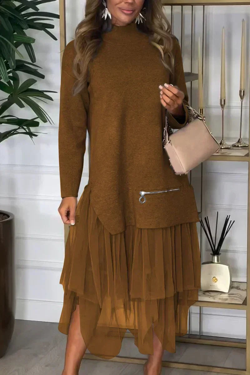 Sonja - Elegante Vestido de Malla Patchwork