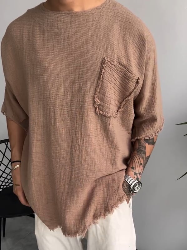 Davis - Camiseta De Manga Corta De Lino