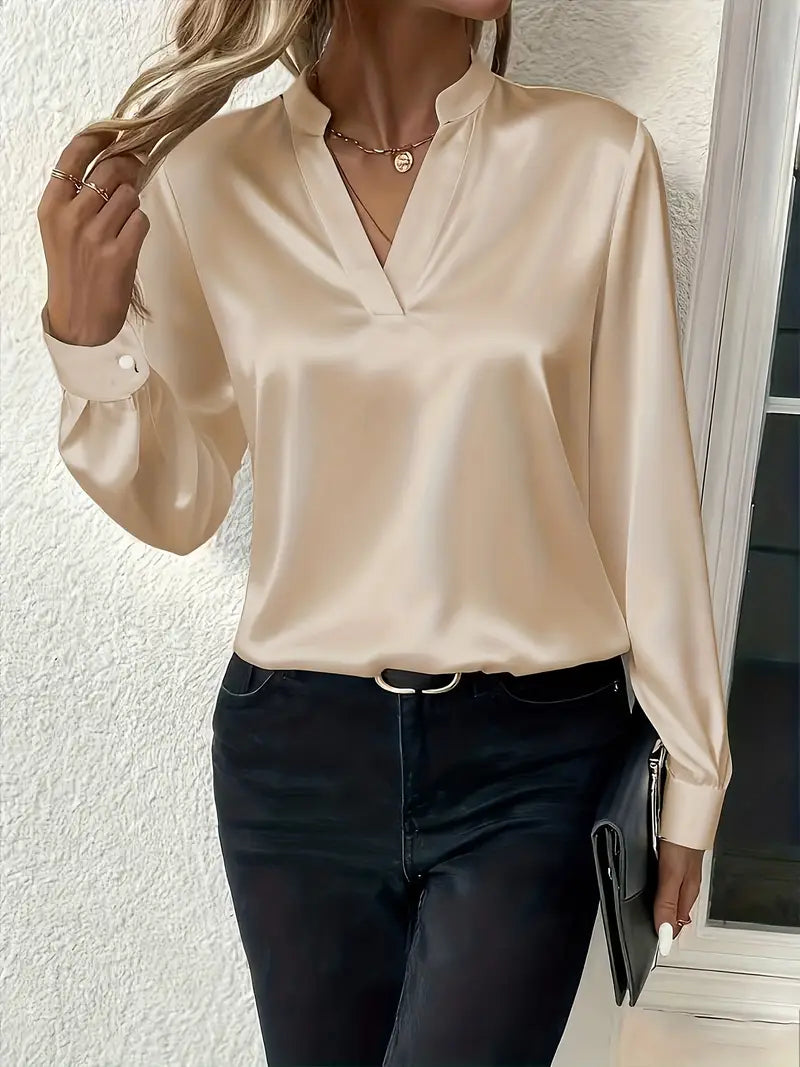 Telma - Elegante Blusa De Satén