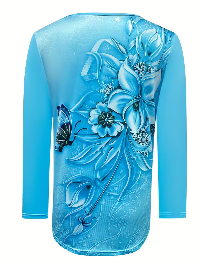 Ljiljana - Top Con Estampado Floral a La Moda