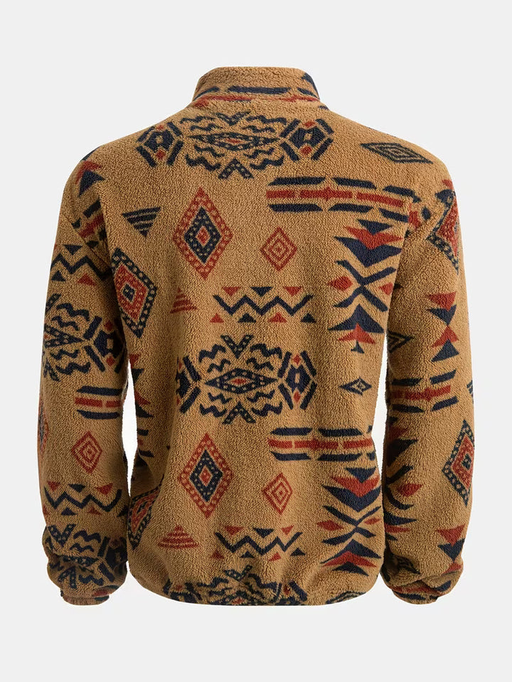 Witker - Sudadera Étnica De Felpa Con Cuello Alto