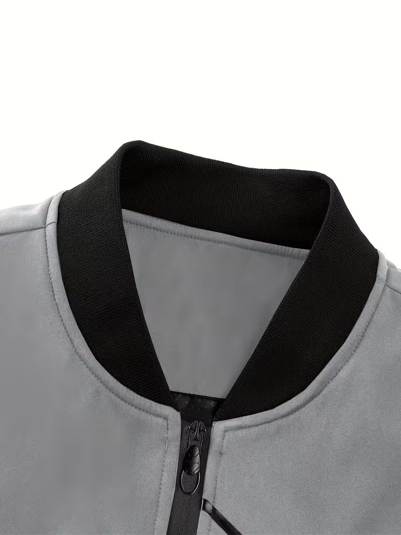 Akrum - Chaqueta Bomber Informal Con Cremallera