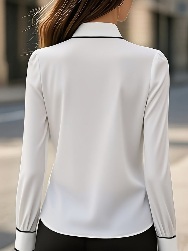 Briella - Camisa De Manga Larga Con Lazo Delantero