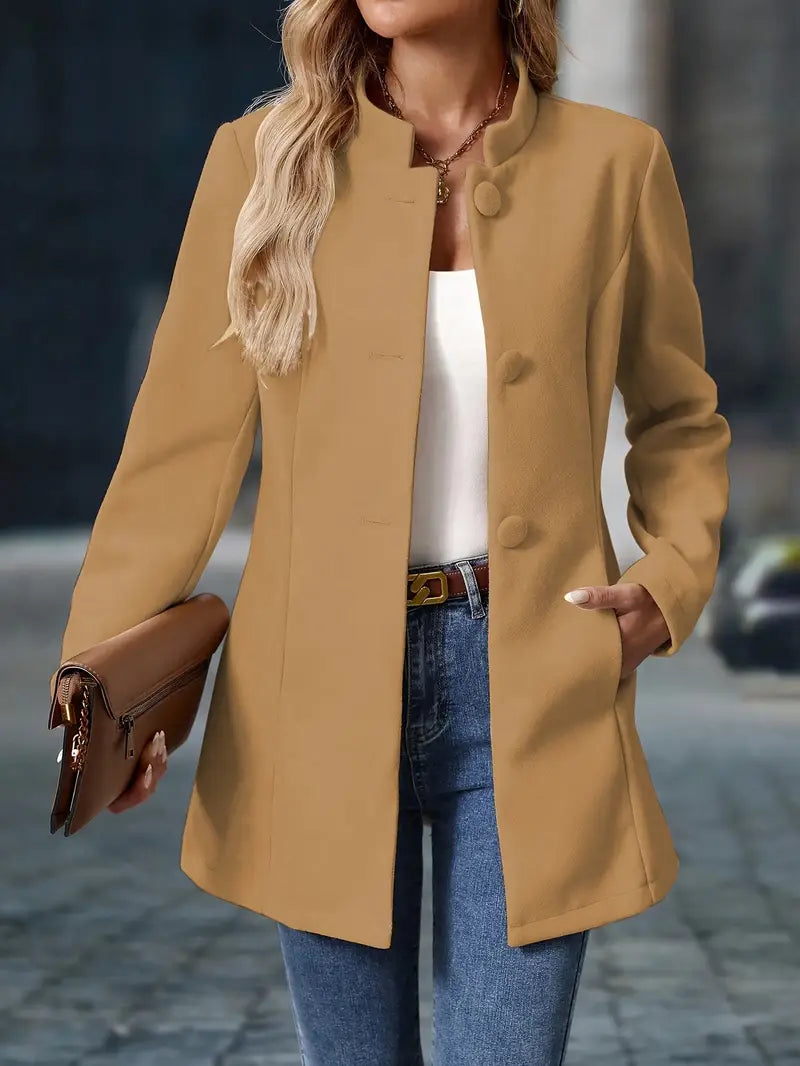 Enrietta - Blazer Elegante De Botonadura Sencilla