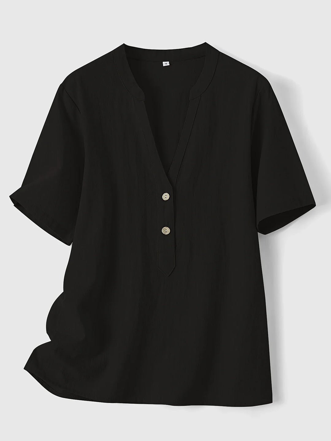 Nerida - Blusa Moderna Con Cuello En V y Manga Corta