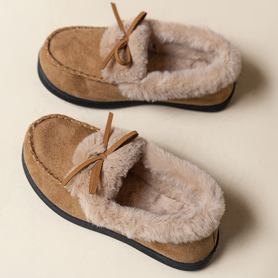 Suzia - Cómodas Zapatillas De Felpa Con Lazo