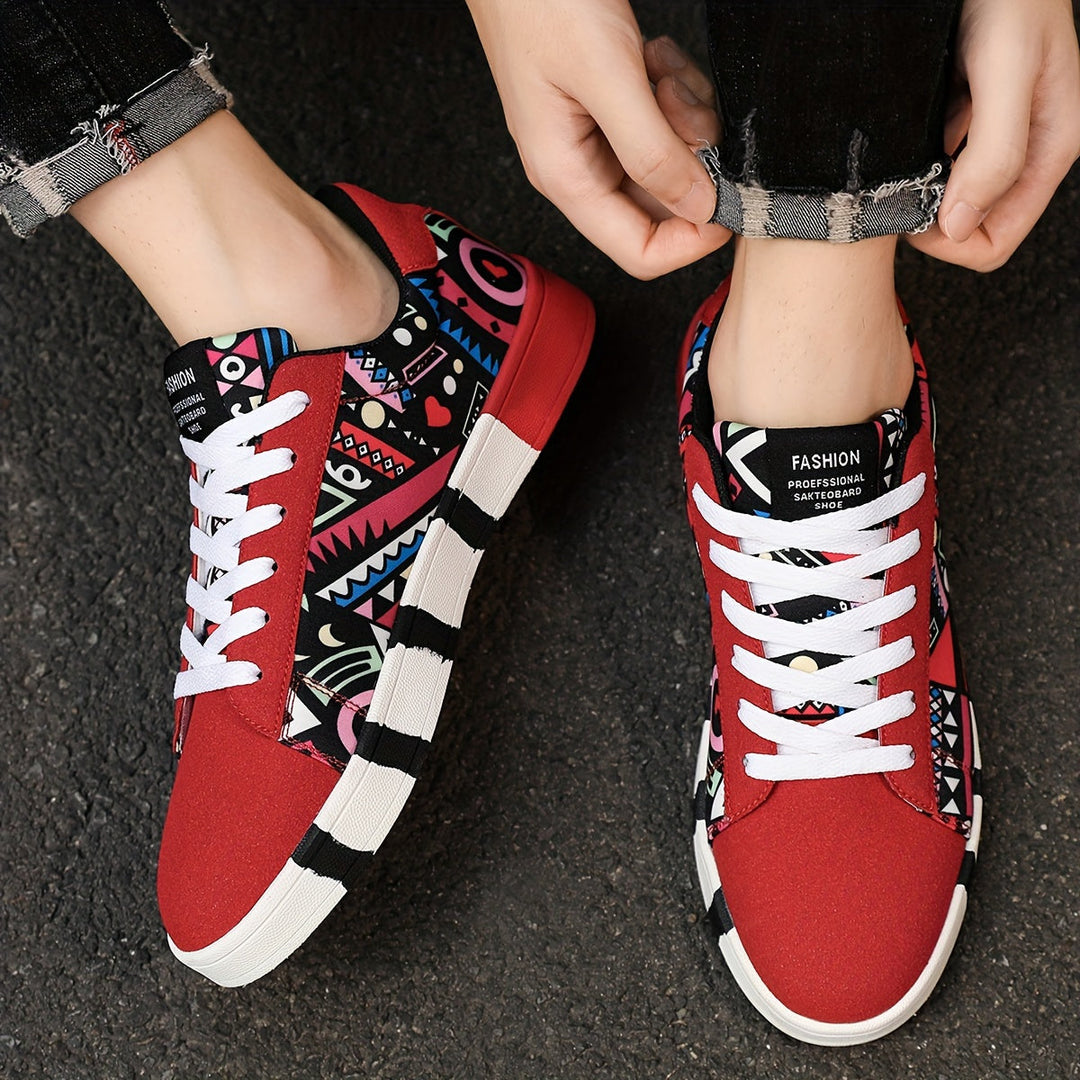 Nalson - Zapatillas Con Cordones y Estampado Geométrico