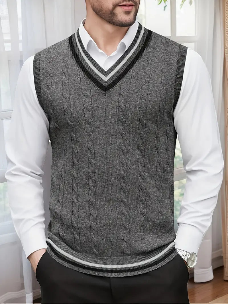Duane - Jersey De Punto Sin Mangas Con Cuello En V