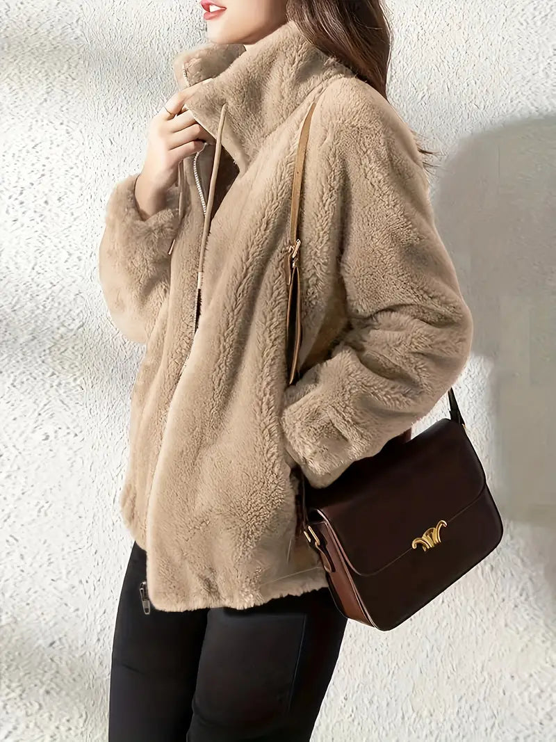 Maliza - Elegante Chaqueta De Lana Peluda
