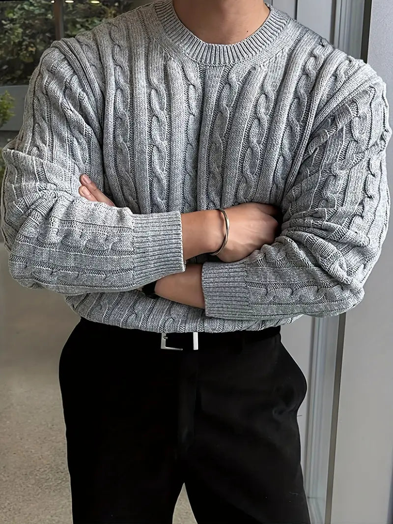 Mergim - Jersey De Manga Larga De Punto Informal