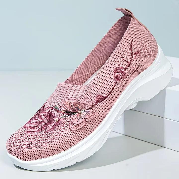 Leetha - Mocasines Bordados Con Mariposas