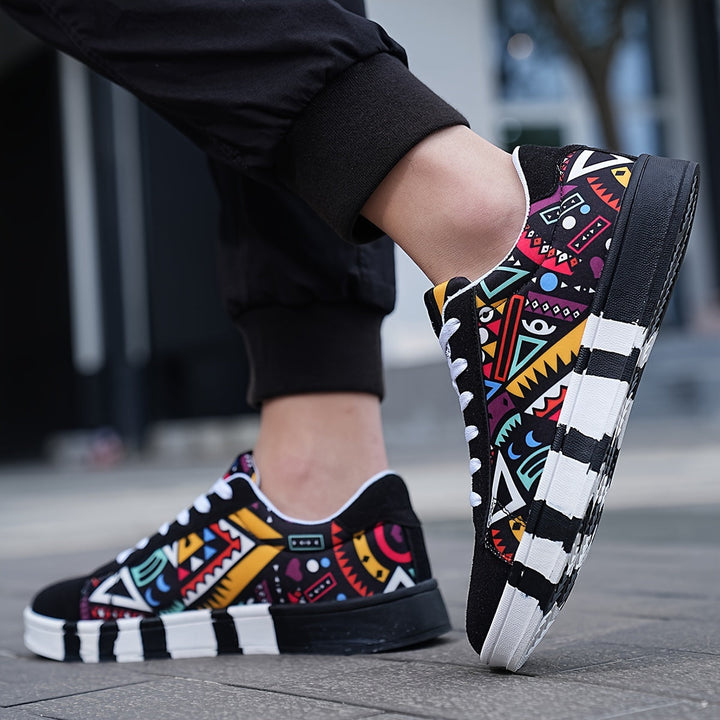 Nalson - Zapatillas Con Cordones y Estampado Geométrico