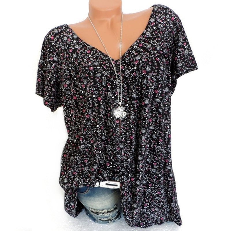 Sarita - Blusa De Manga Corta Con Estampado Floral