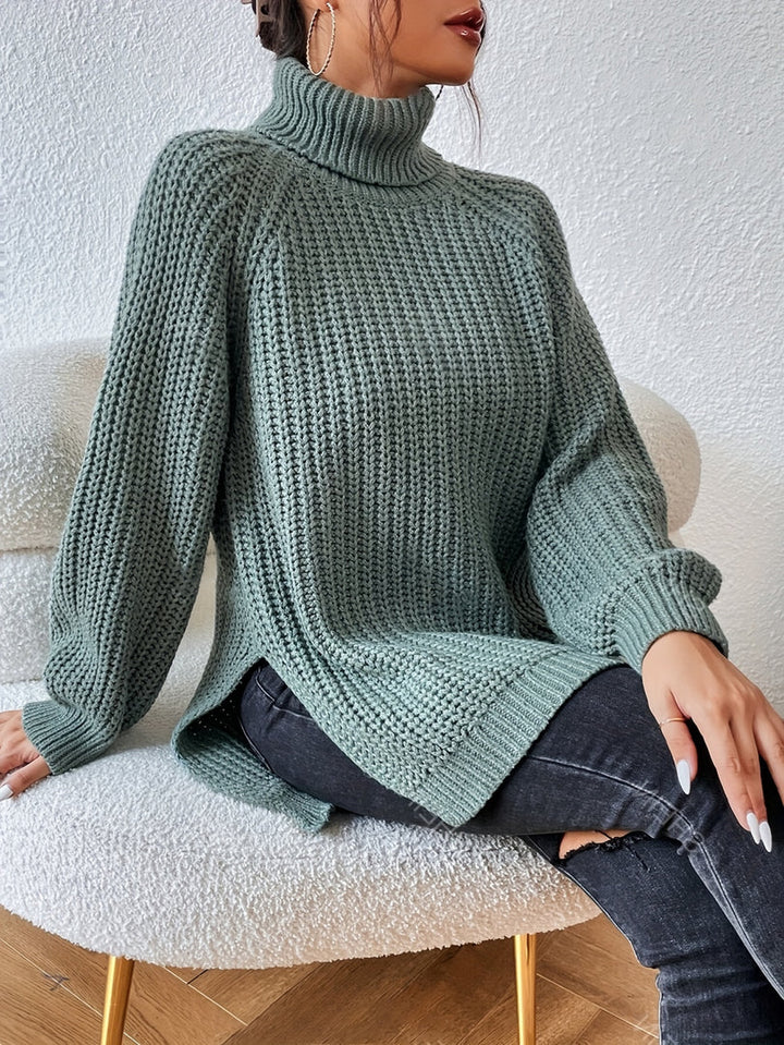 Felina - Jersey De Cuello Alto De Punto Y Manga Larga